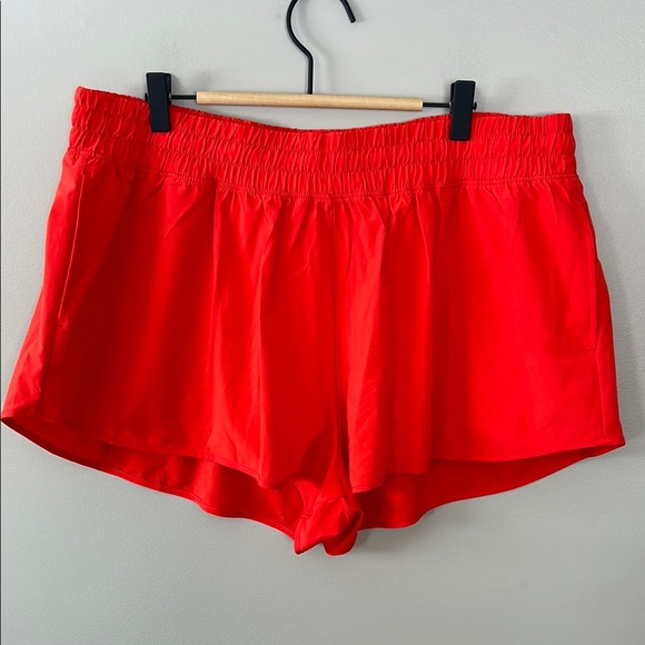 aerie Pants - Aerie Offline‎ Athletic Shorts Size XL Lined 2.5” High Rise Red Orange